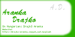 aranka drajko business card