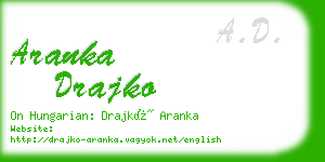 aranka drajko business card